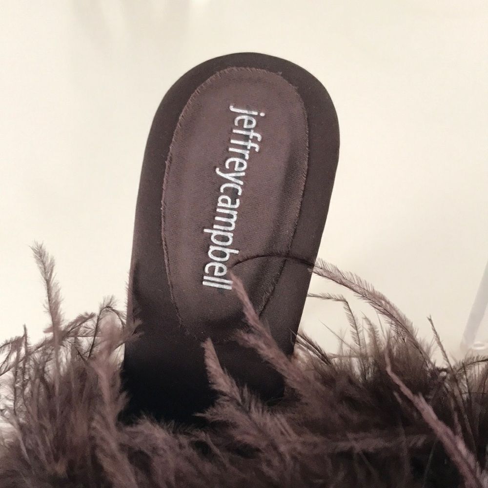Jeffrey Campbell Daisy Feather  Boa Heels size 6.5 - Picture 10 of 16